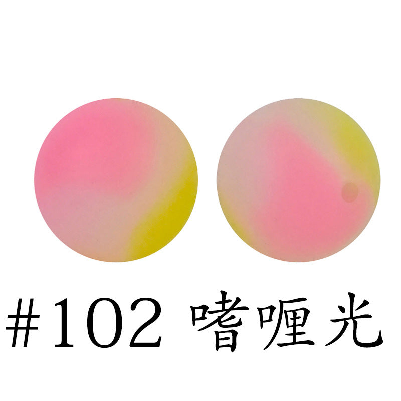 Wholesale 50pcs 16mm Print Silicone Beads Colorful Silicone Water Transfer Beads